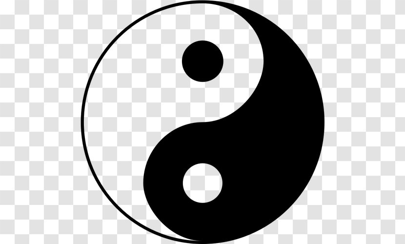 Yin And Yang Taoism Taijitu Chinese Philosophy Clip Art - Monochrome - Yy Transparent PNG