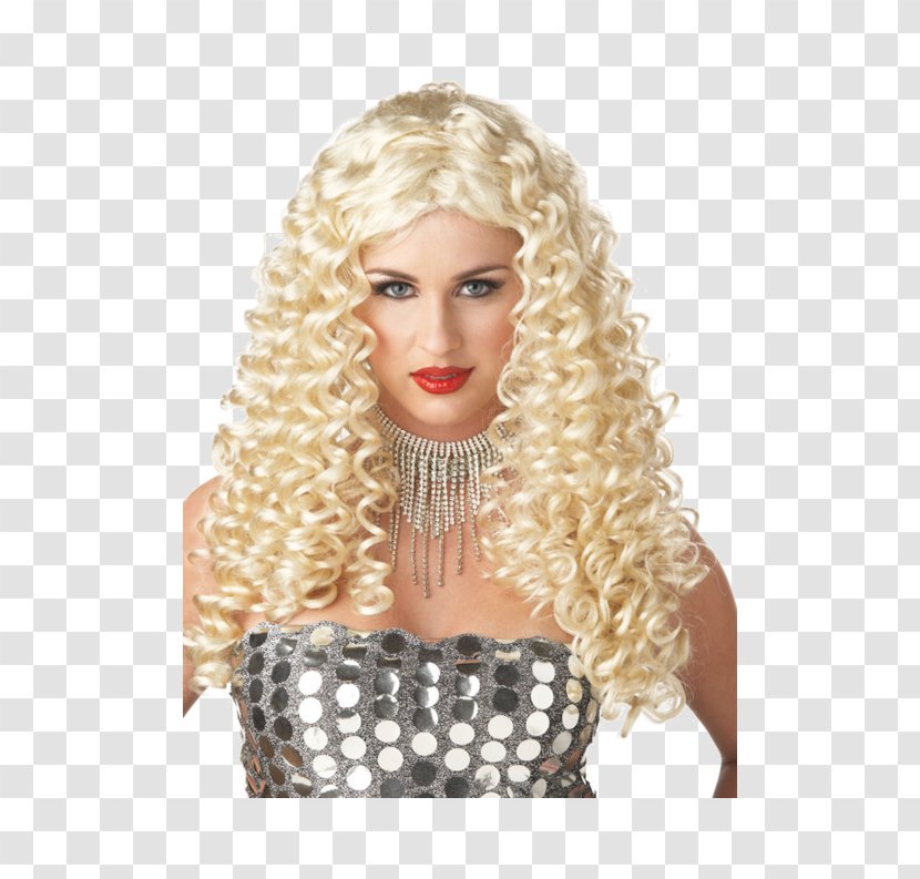 Blond Hair Coloring Ringlet Wig - Long Transparent PNG