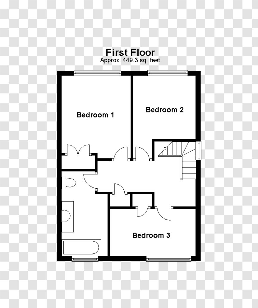 Floor Plan House Storey Apartment Bedroom - Building Transparent PNG