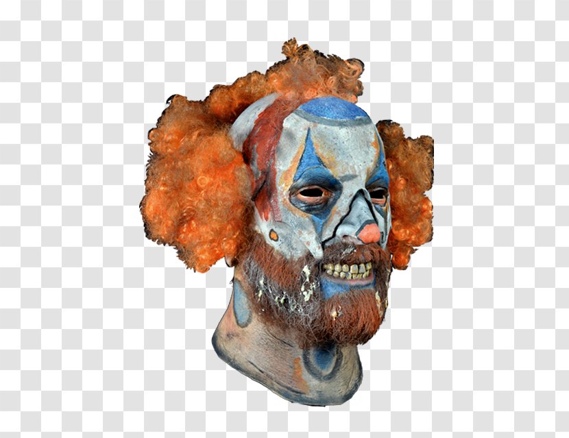 Mask Schizo-Head Psycho-Head Clown Halloween Costume - Watercolor Transparent PNG