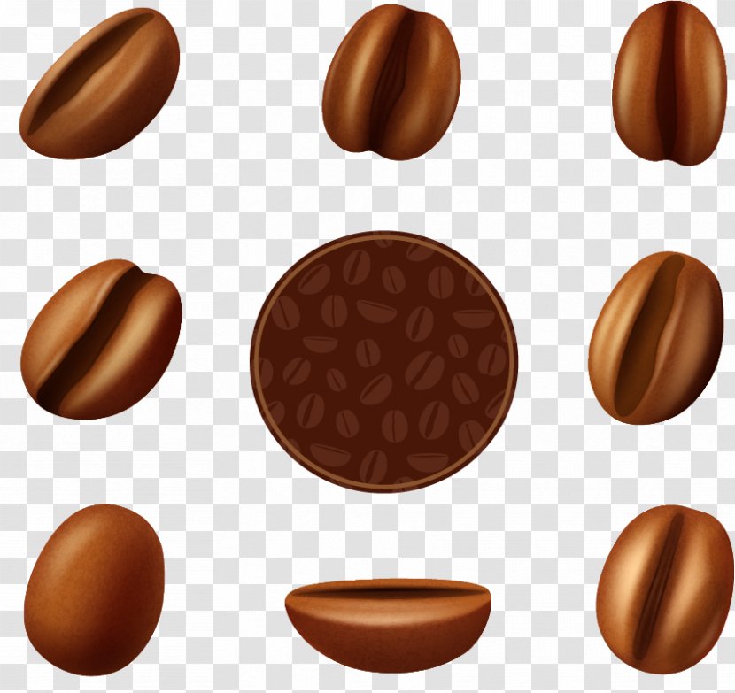 Coffee Bean Espresso Cappuccino Cafe - Roasting - Cartoon Brown Beans Transparent PNG