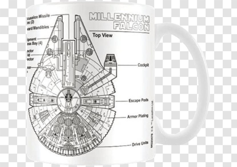 Millennium Falcon Drawing Anakin Skywalker Star Wars Sketch - Dalerrowney Transparent PNG