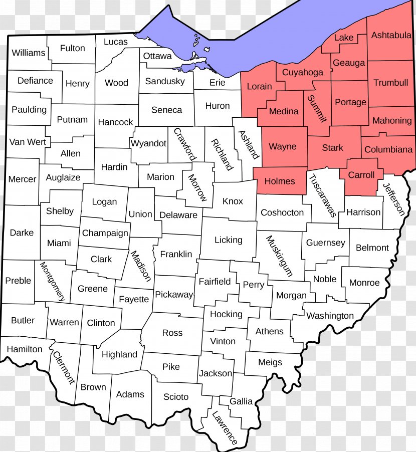 Muskingum County, Ohio World Map Cuyahoga Wayne - Drawing Transparent PNG