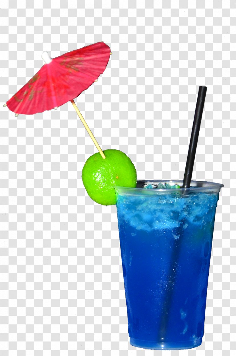 Blue Hawaii Lagoon Cocktail Sea Breeze Mai Tai - Liqueur Transparent PNG