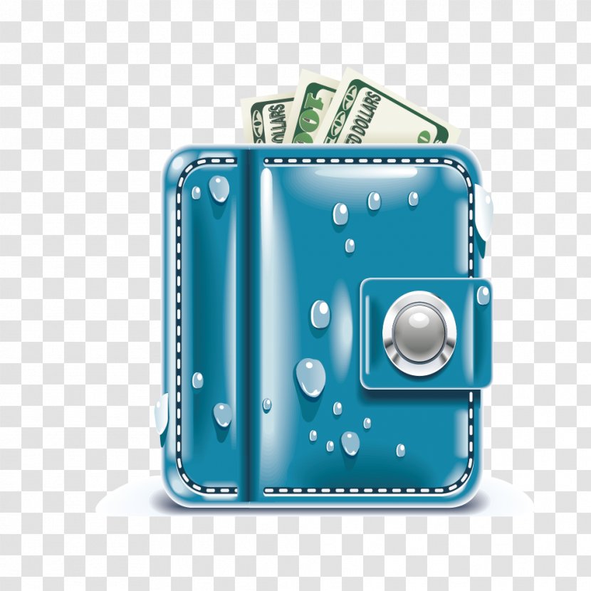 Cleaning Designer Wallet - Commodity - Blue Daily Necessities Transparent PNG