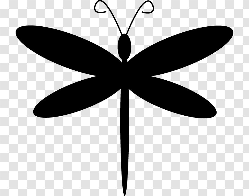 Dragonfly Drawing Free Content Clip Art - Moths And Butterflies - Black Cliparts Transparent PNG