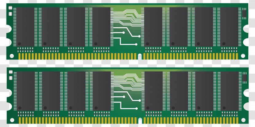DDR SDRAM Computer Memory Clip Art - Technology Transparent PNG