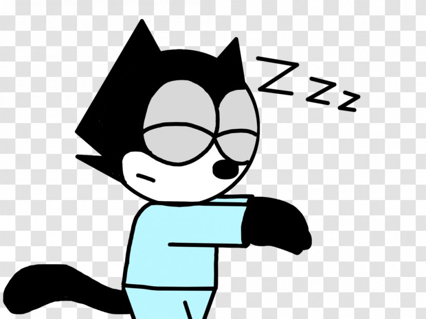 Felix The Cat Sleepwalking Cartoon Clip Art - Watercolor - Pictures Transparent PNG