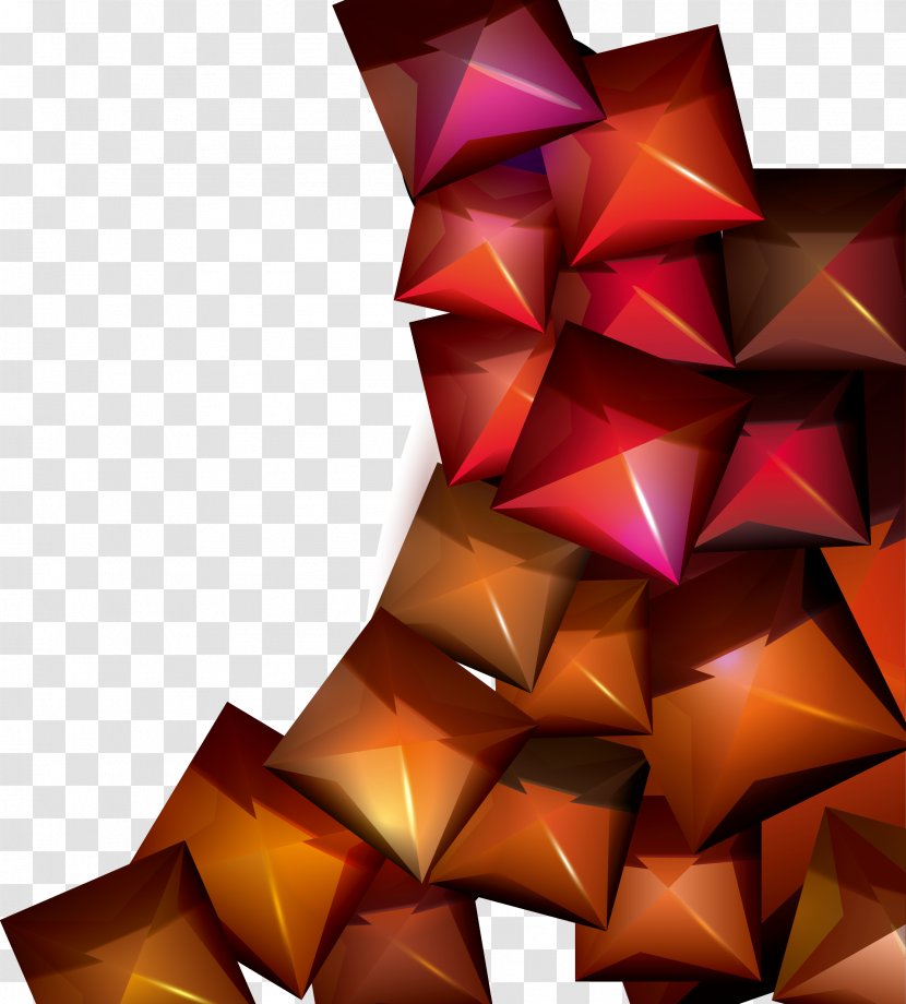 Vector Pyramid - Orange Transparent PNG