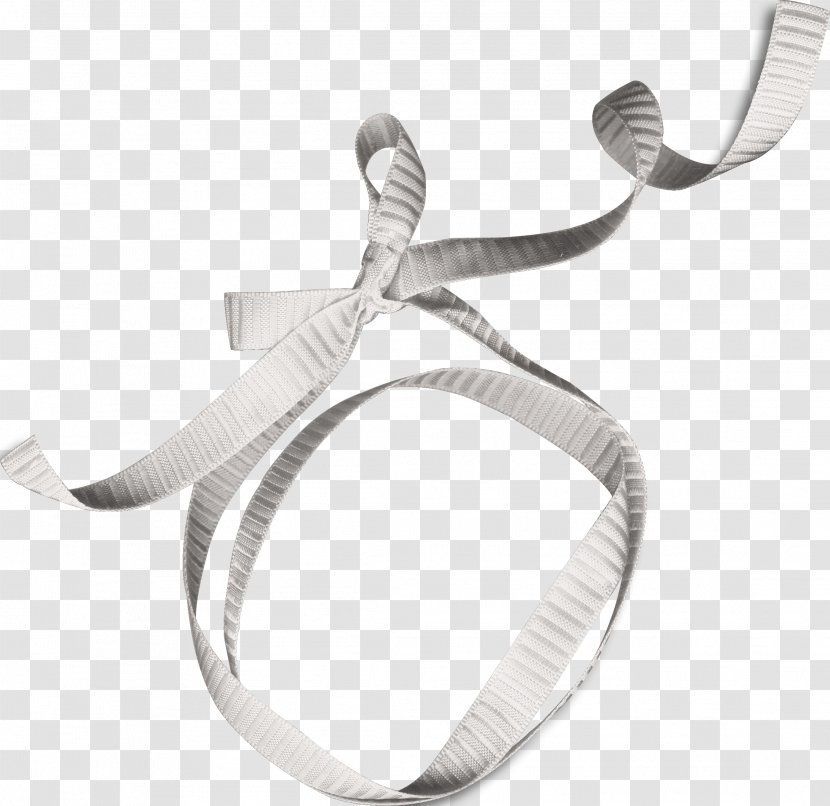 Gift Ribbon Knot - Silver Transparent PNG