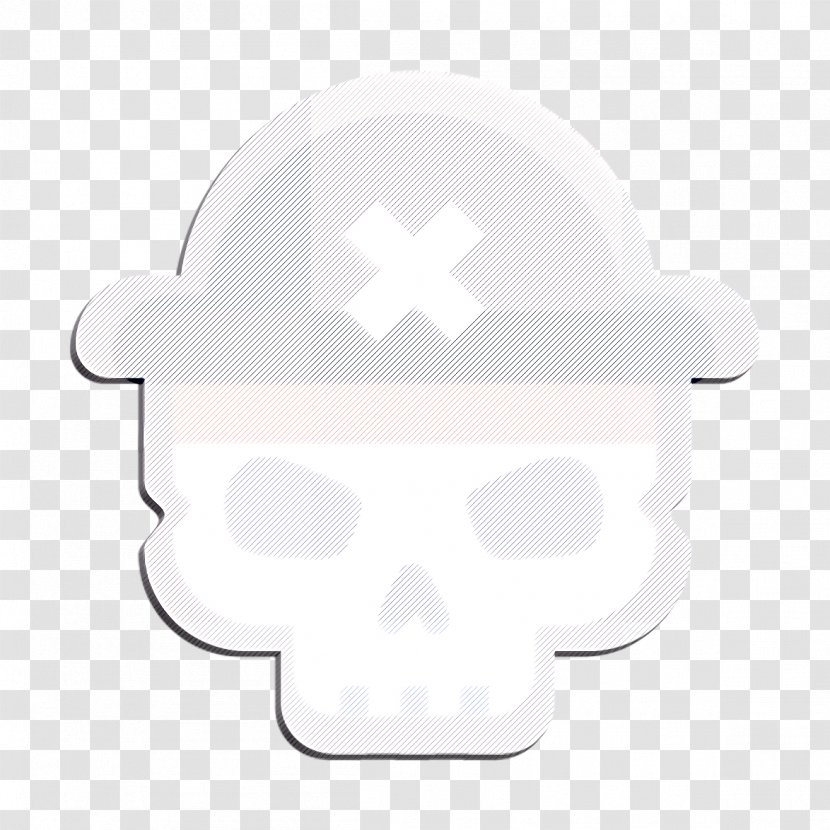 Halloween Icon Pirate Roger - Bone - Sticker Cloud Transparent PNG