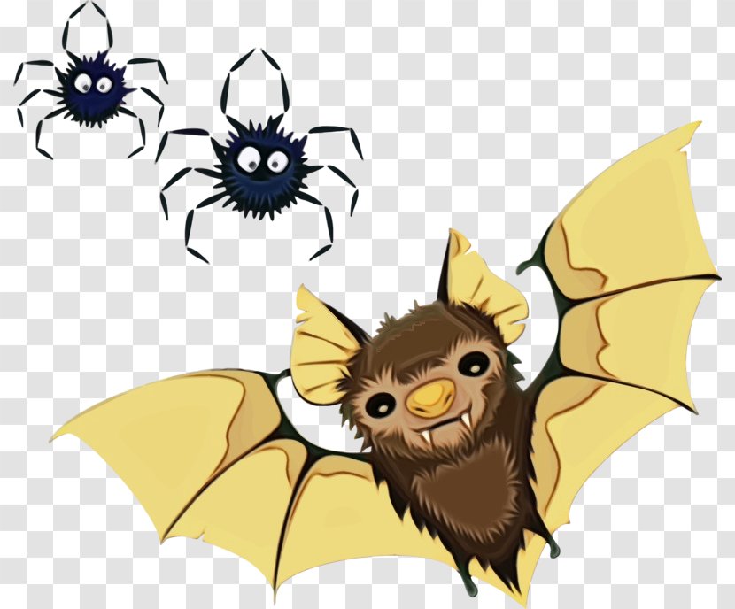 Cartoon Clip Art Bat Fictional Character Animation - Plant Transparent PNG