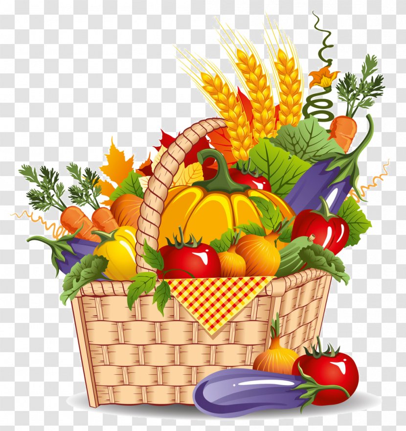 Online To Offline Illustration - Diet Food - A Basket Of Vegetables Illustrations Transparent PNG