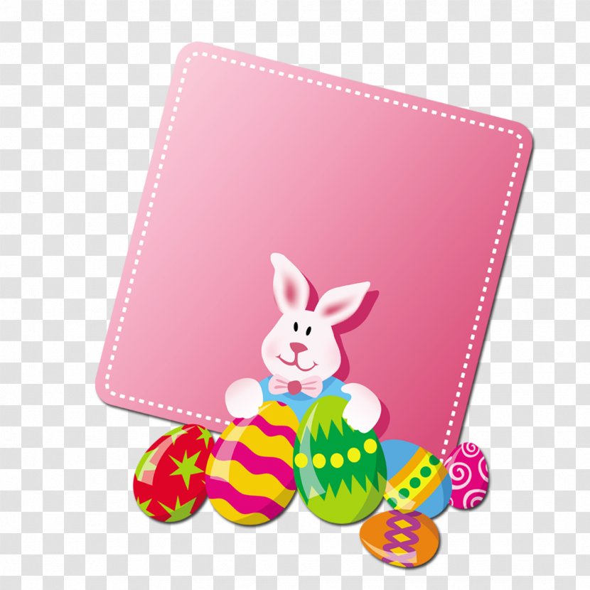 Easter Bunny Paper Egg Clip Art - Cartoon Card Transparent PNG