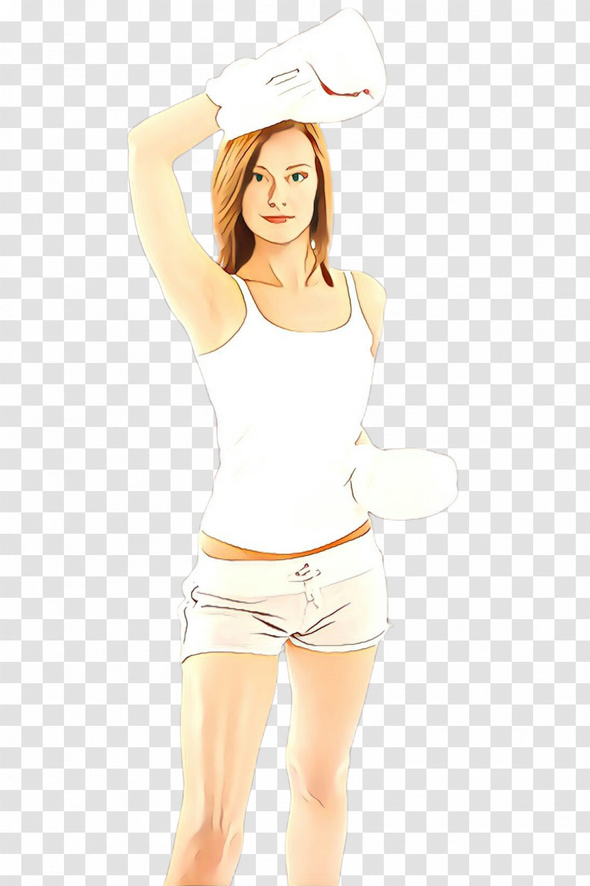 White Clothing Waist Shoulder Abdomen Transparent PNG