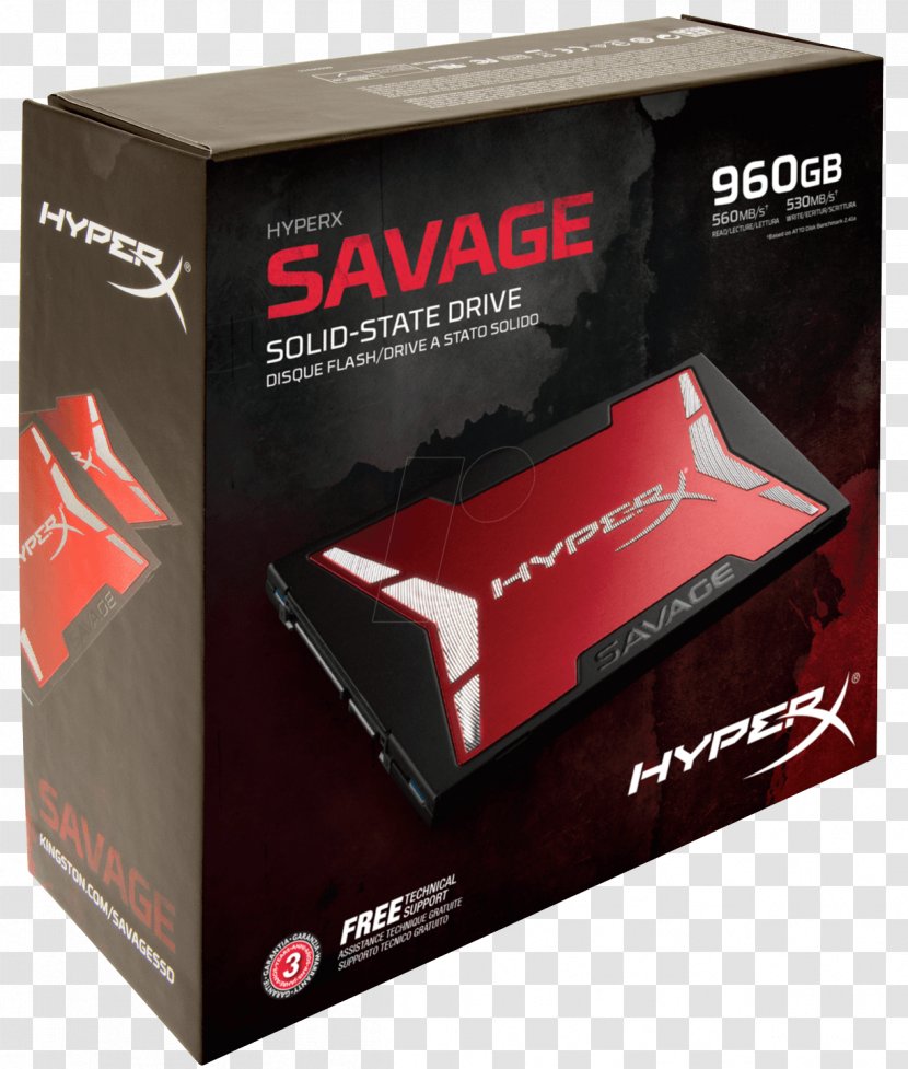 Kingston HyperX Savage SSD Solid-state Drive Hard Drives Technology SSDNow UV400 - Ssdnow Uv400 Transparent PNG