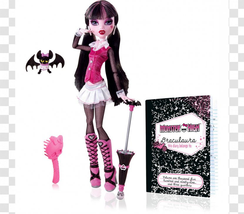 Amazon.com Monster High Draculaura Doll Toy - Ghoul To Bat Transparent PNG
