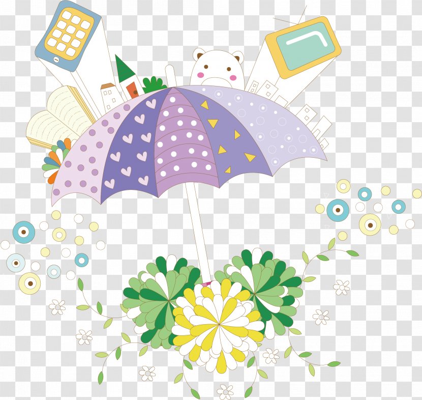 Stock Photography Illustration - Alamy - Floral Umbrella Vector Transparent PNG