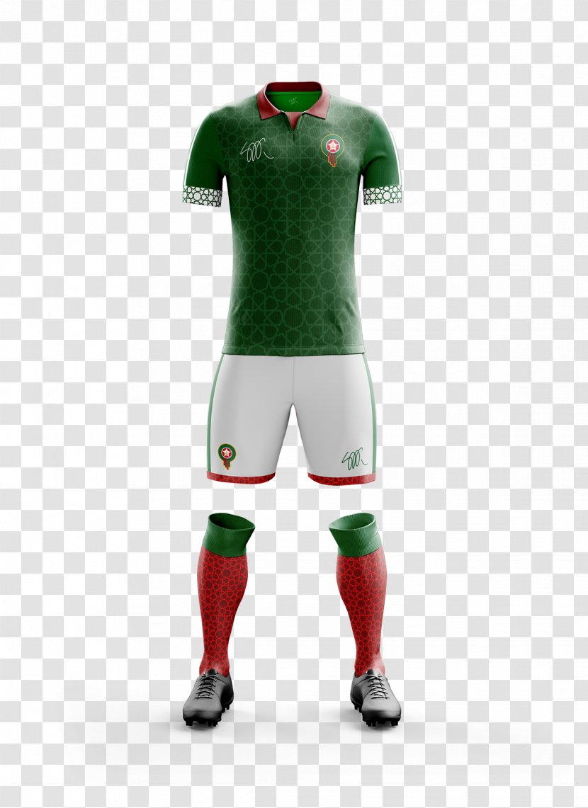 Morocco National Football Team 2018 World Cup Jersey Kit - Sleeve Transparent PNG