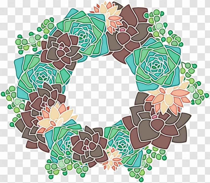 Watercolor Flower Wreath - Art Symbol Transparent PNG