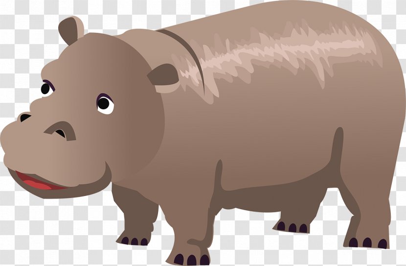 Hippopotamus Image Illustration Graphics Download - Fawn - Hippos Stamp Transparent PNG
