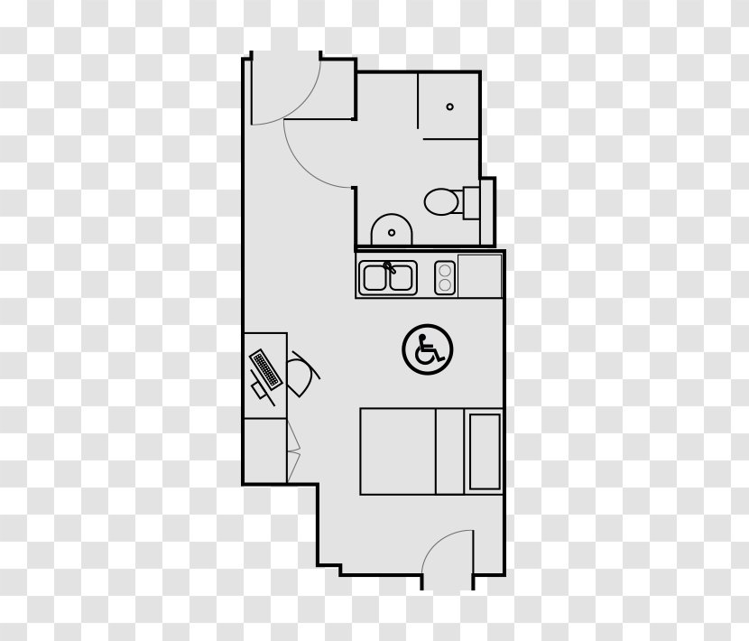 Floor Plan Tate Modern Studio Apartment - House - Design Transparent PNG