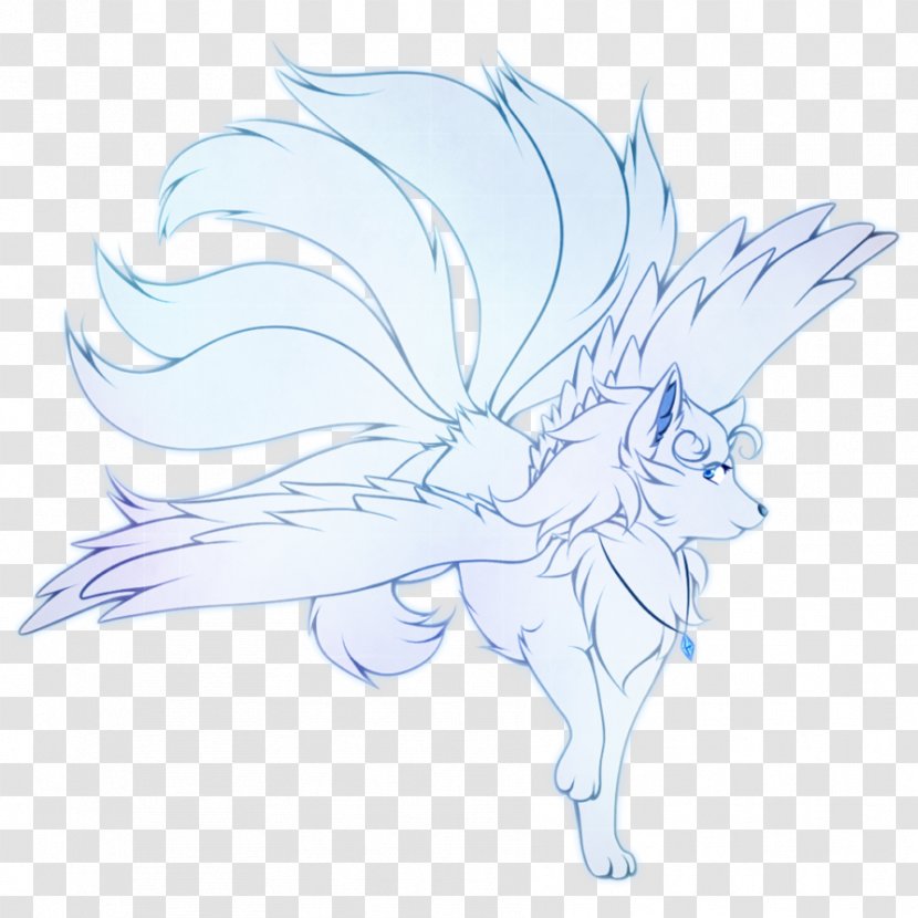 Line Art Fairy Sketch - Tail Transparent PNG