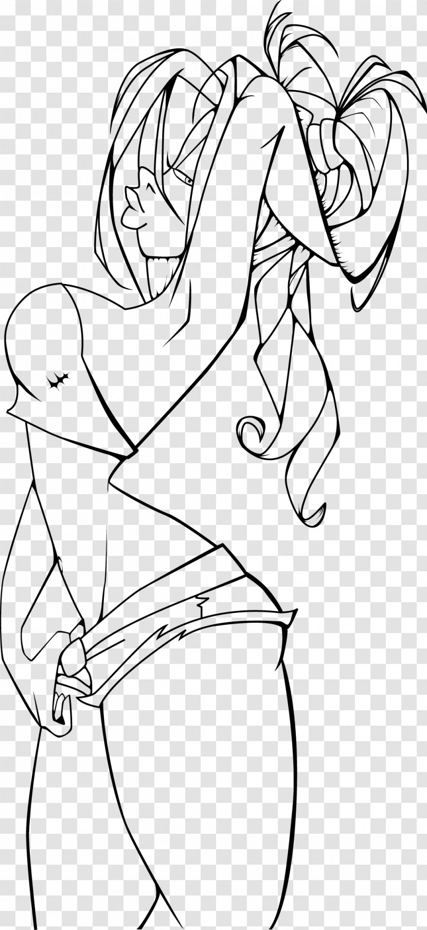 Line Art Black And White Drawing Visual Arts - Flower - Mouse Model Sheet Transparent PNG
