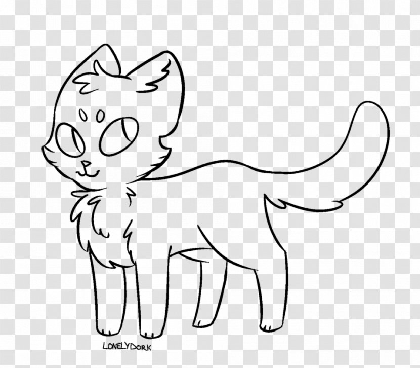 Whiskers Kitten Cat Warriors Line Art - Frame Transparent PNG