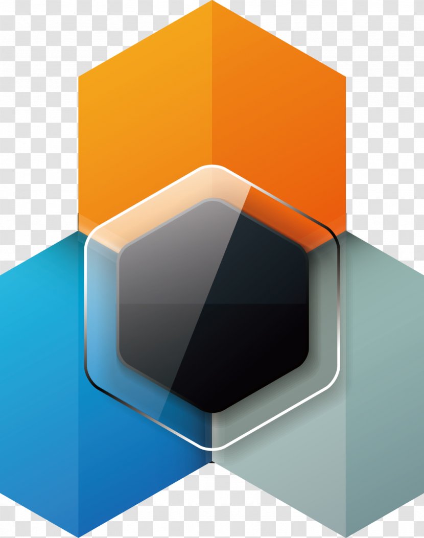 Hexagon Square Shape - Vector Creative Design Perspective Diagram Directory Transparent PNG