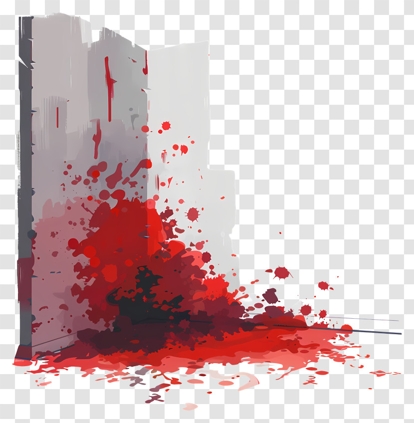 Blood Splatter - Blood Splatter On Wall Transparent PNG