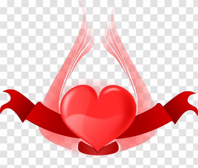 Valentine's Day Desktop Wallpaper Heart Clip Art - Frame - Wings Transparent PNG