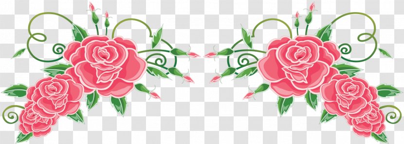 Clip Art Vector Graphics Flower Garden Roses - Vignette Transparent PNG