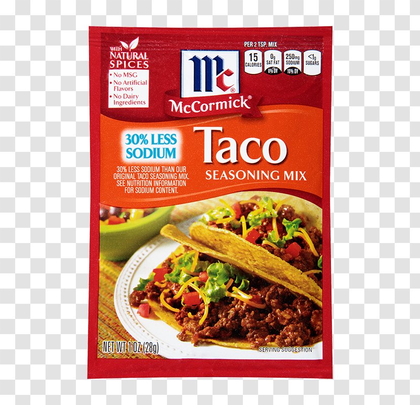 Taco Spice Mix Seasoning Mexican Cuisine - Convenience Food - Old El Paso Transparent PNG
