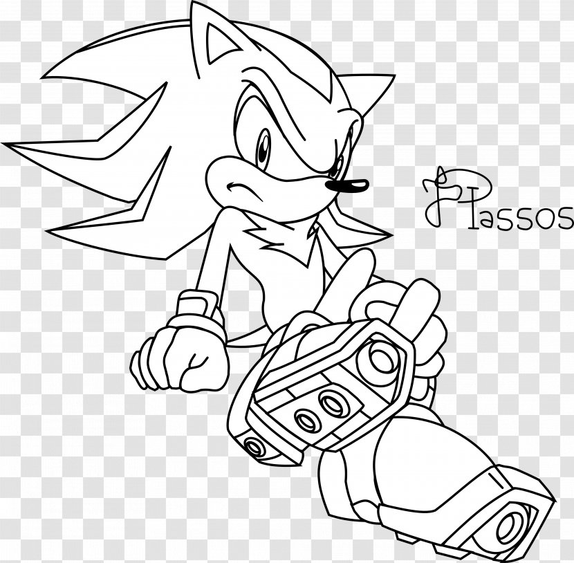 Shadow The Hedgehog Amy Rose Drawing Line Art Transparent PNG