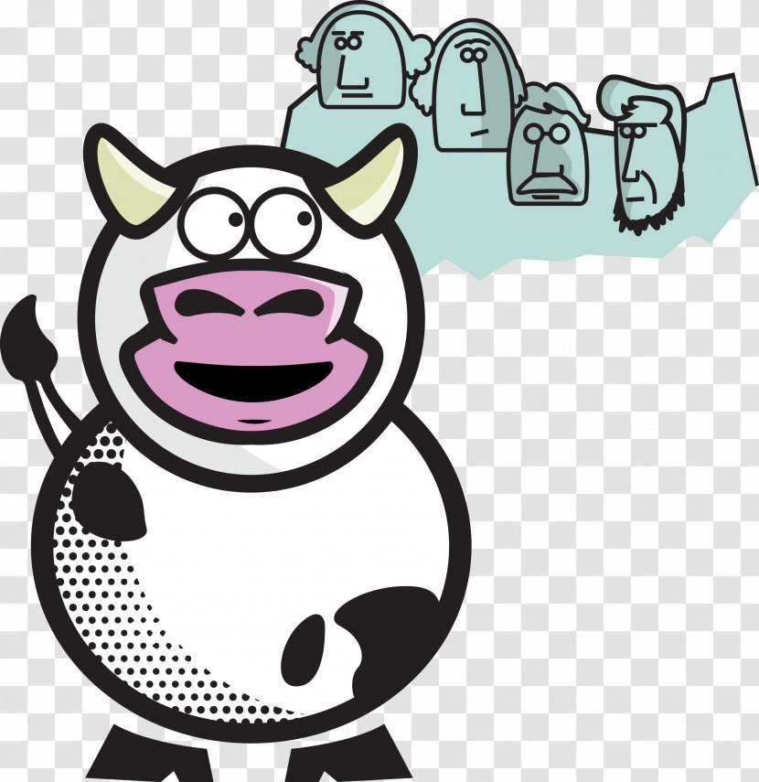 Chocolate Milk Cattle Clip Art - Artwork - Mascot Cartoon Transparent PNG