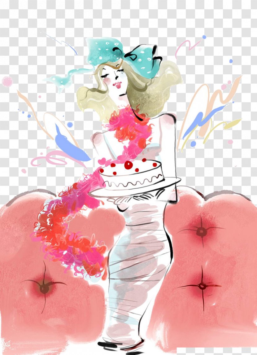Watercolor Painting Ink Wash Photography Fashion Illustration - Woman - Hat Beauty Transparent PNG