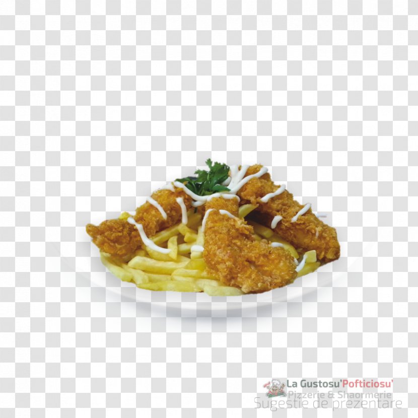 Crispy Fried Chicken Pizza Vegetarian Cuisine French Fries Schnitzel - Asian Transparent PNG