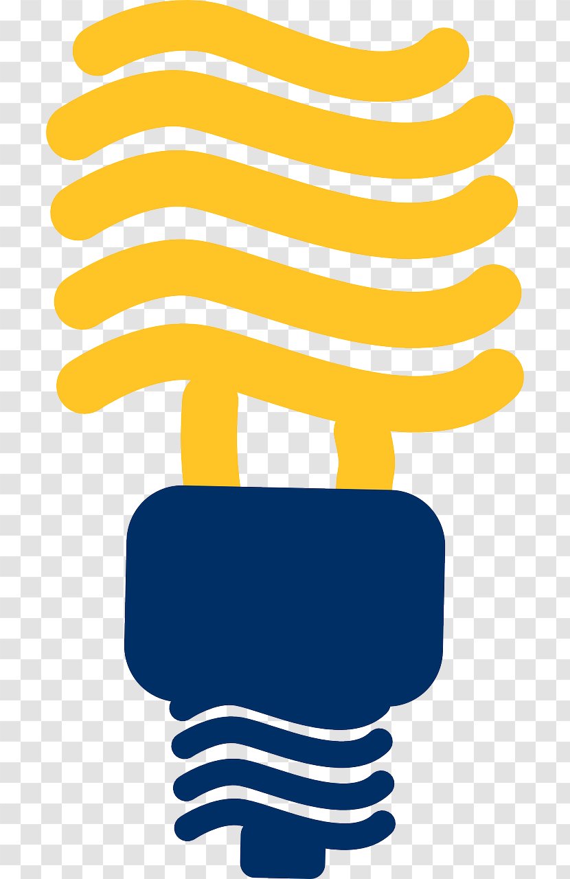 Incandescent Light Bulb Compact Fluorescent Lamp Clip Art - Yellow Transparent PNG