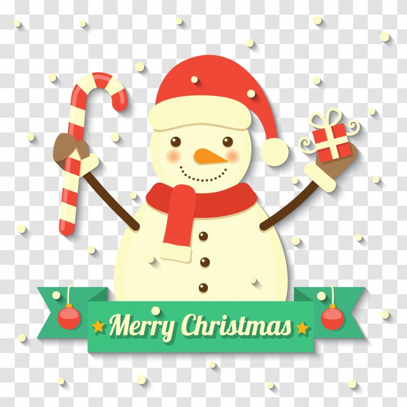 Snowman Christmas Clip Art - Text - Vector Transparent PNG
