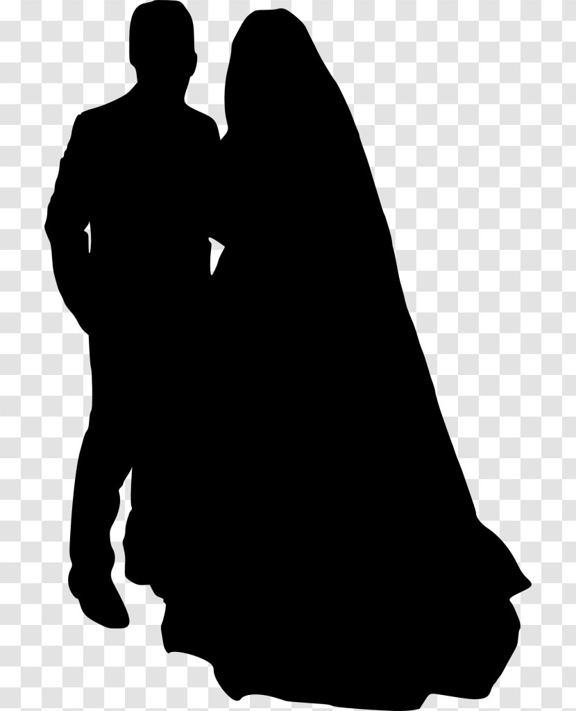 Silhouette Bridegroom Clip Art - Male - Bride And Groom Transparent PNG