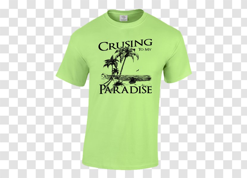 T-shirt Clothing Sleeve Crew Neck - Active Shirt - Paradise Beach Transparent PNG