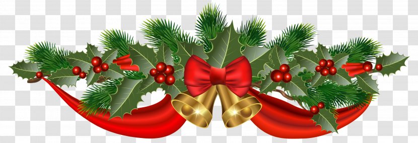 Christmas Decoration - Pine Family - Ribbon Transparent PNG