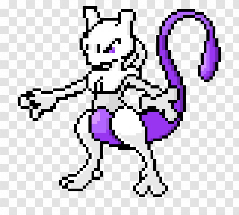 Mewtwo Pixel Art Frieza - Silhouette - Cartoon Transparent PNG