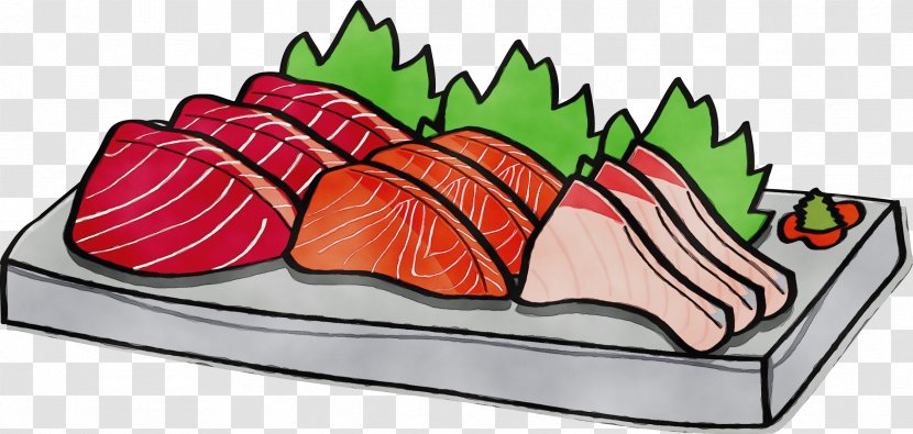 Sushi Cartoon - Fish Slice - Ham Roast Beef Transparent PNG