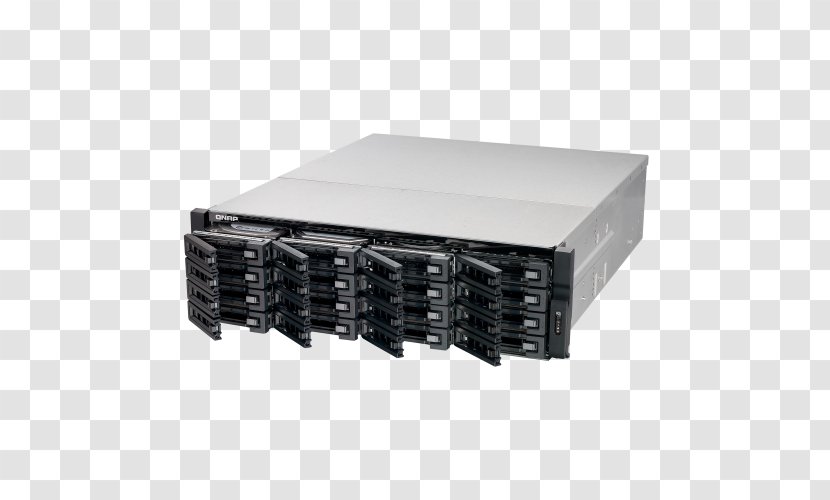 Network Storage Systems Serial ATA Attached SCSI Qnap Tvs-EC1680U-sas-Rp R2 Nas Rack Ethernet Lan Black QNAP TVS-EC1680U-SAS-RP 16-Bay Diskless NAS Server - 19inch - SATA 6Gb/s, SAS 12Gb/sOthers Transparent PNG