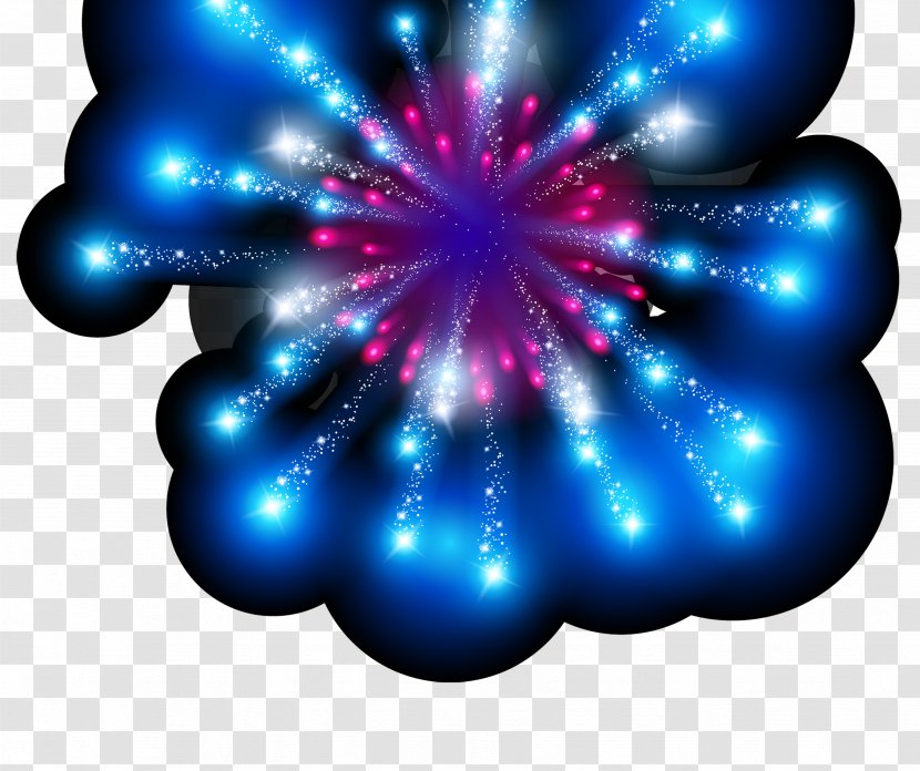 Light Fireworks - Flame - Blue Effect Element Transparent PNG