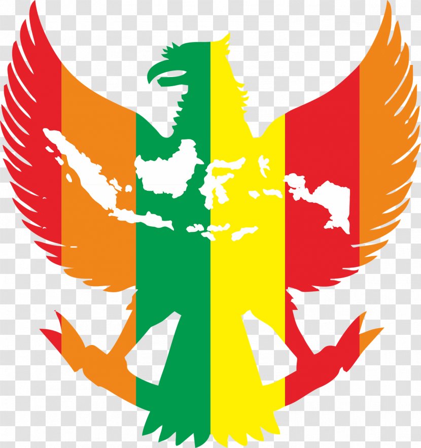 National Emblem Of Indonesia Pancasila Garuda Bhinneka Tunggal Ika - Vektor Transparent PNG