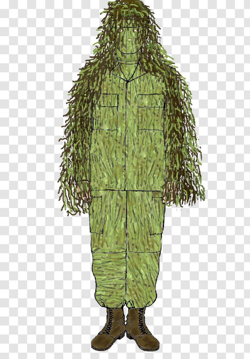 Military Camouflage Ghillie Suits Costume - Jacket - Suit Transparent PNG