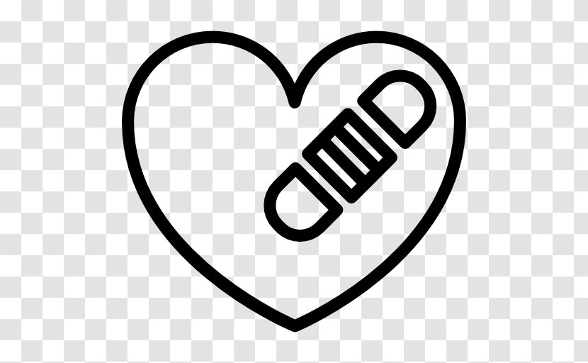 Heart - Logo - Black And White Transparent PNG